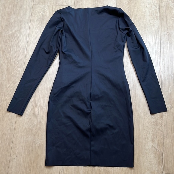 Skims Body Long-Sleeve Scoop-Neck Mini Dress, BLACK SIZE XL 1283 - Picture 5 of 7